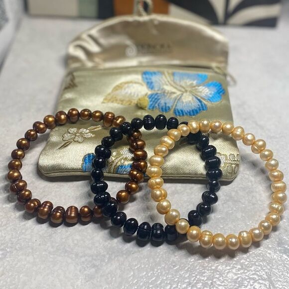 Honora Jewelry - Honora Set of 3 Cultured Pearl Bracelets